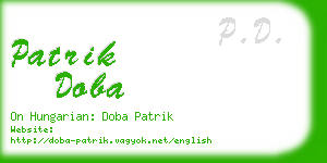 patrik doba business card